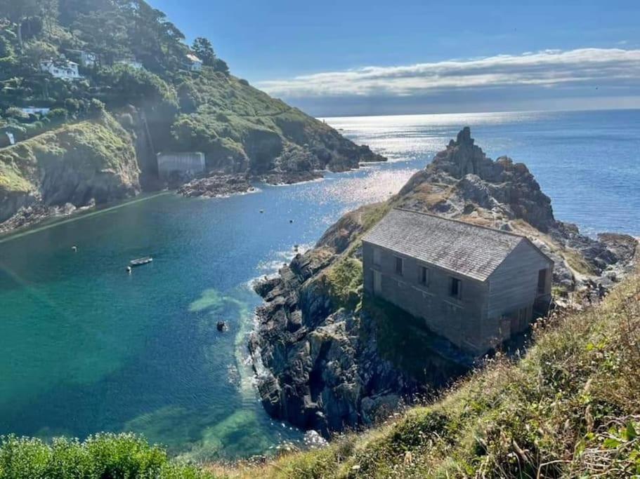 Bijou Coastal Apartment In Polperro With Hot Tub Onsite Parking Downhill Walk To Village المظهر الخارجي الصورة