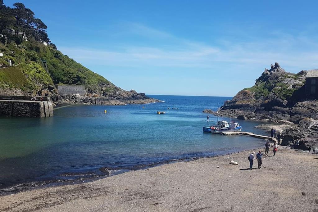 Bijou Coastal Apartment In Polperro With Hot Tub Onsite Parking Downhill Walk To Village المظهر الخارجي الصورة